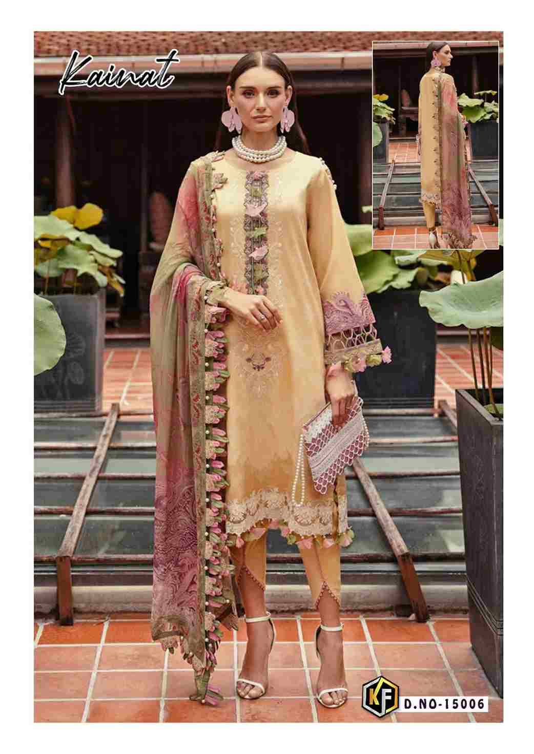 Kainat Vol-15 By Keval Fab 15001 To 15006 Series Beautiful Suits Colorful Stylish Fancy Casual Wear & Ethnic Wear Pure Lawn Cotton Dresses At Wholesale Price