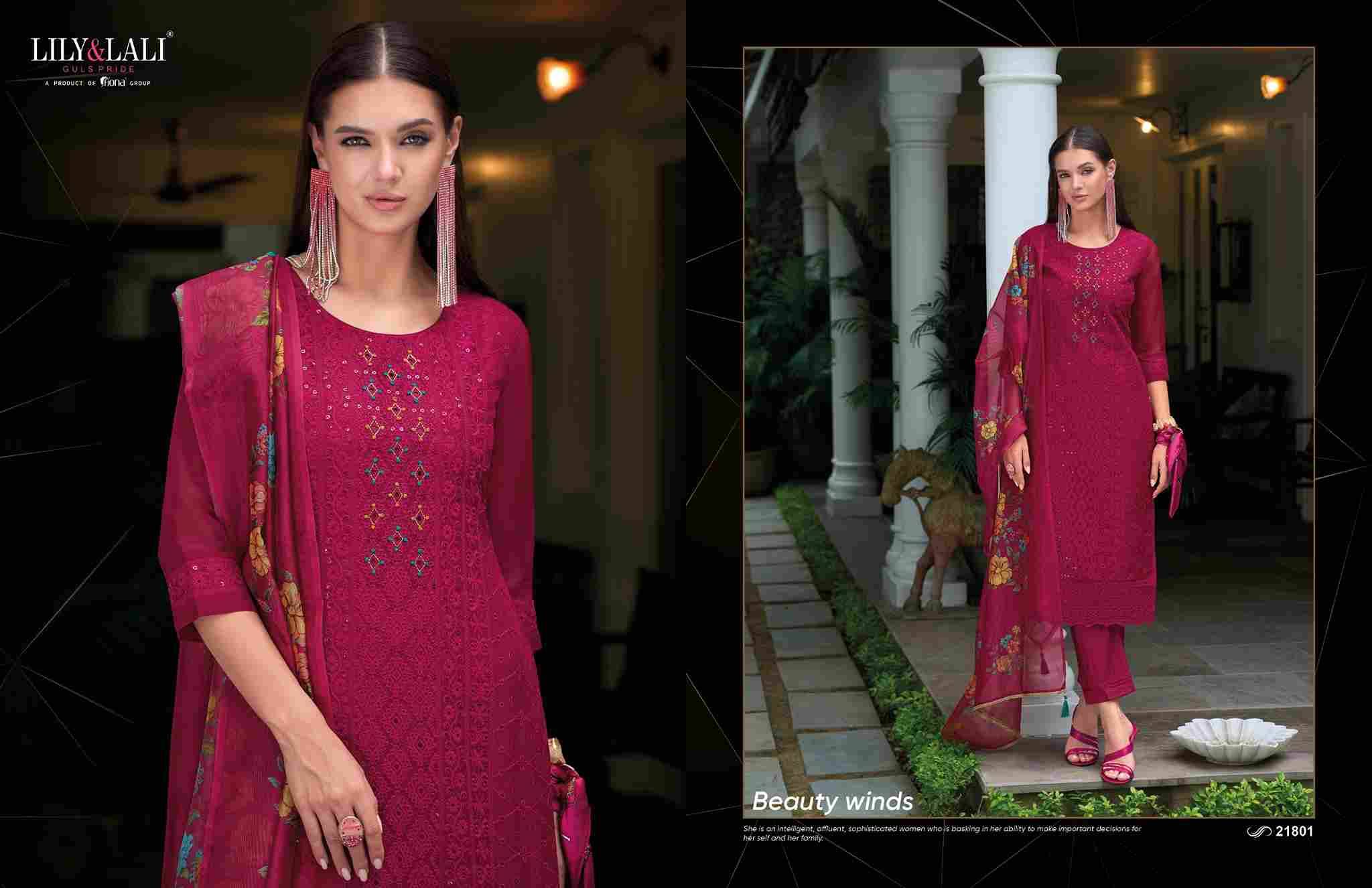 Organza Chikan Kari Vol-3 By Lily And Lali 21801 To 21806 Series Designer Festive Suits Collection Beautiful Stylish Fancy Colorful Party Wear & Occasional Wear Organza With Work Dresses At Wholesale Price