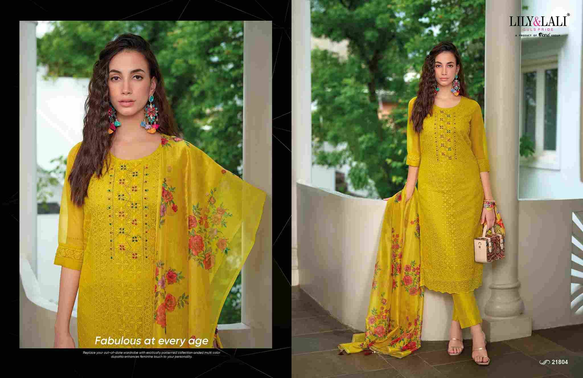 Organza Chikan Kari Vol-3 By Lily And Lali 21801 To 21806 Series Designer Festive Suits Collection Beautiful Stylish Fancy Colorful Party Wear & Occasional Wear Organza With Work Dresses At Wholesale Price