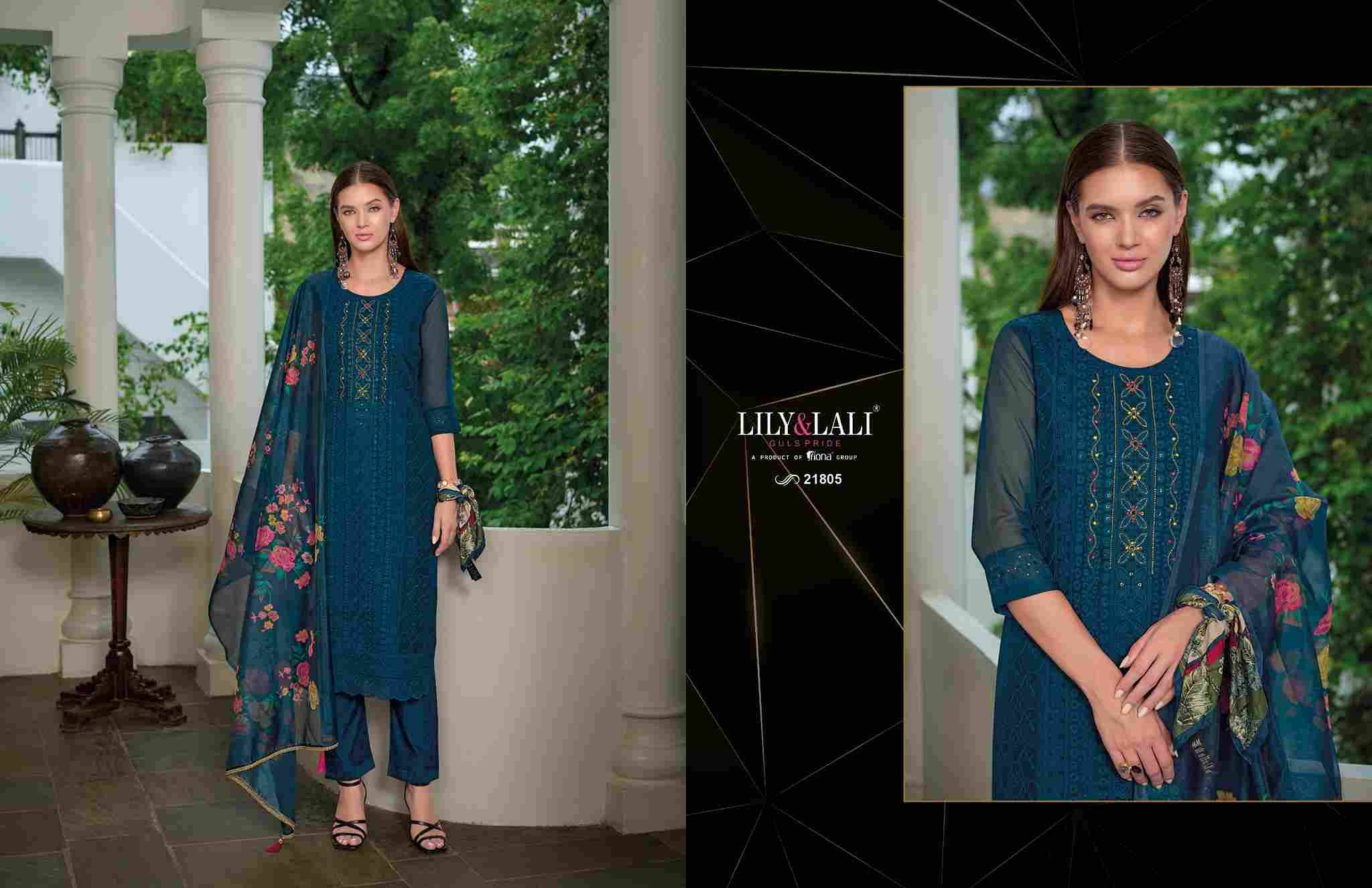 Organza Chikan Kari Vol-3 By Lily And Lali 21801 To 21806 Series Designer Festive Suits Collection Beautiful Stylish Fancy Colorful Party Wear & Occasional Wear Organza With Work Dresses At Wholesale Price