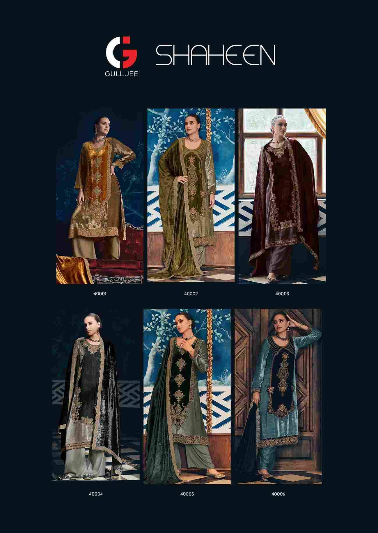 Shaheen By Gull Jee 40001 To 40006 Series Beautiful Festive Suits Colorful Stylish Fancy Casual Wear & Ethnic Wear Viscose Velvet Embroidered Dresses At Wholesale Price