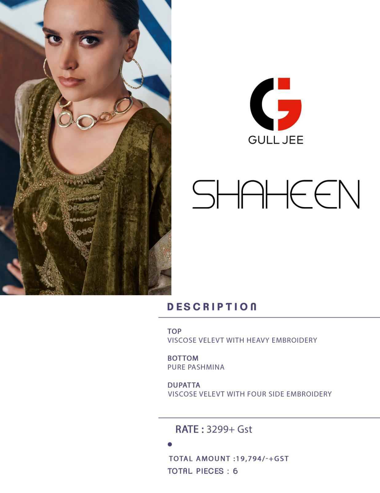 Shaheen By Gull Jee 40001 To 40006 Series Beautiful Festive Suits Colorful Stylish Fancy Casual Wear & Ethnic Wear Viscose Velvet Embroidered Dresses At Wholesale Price