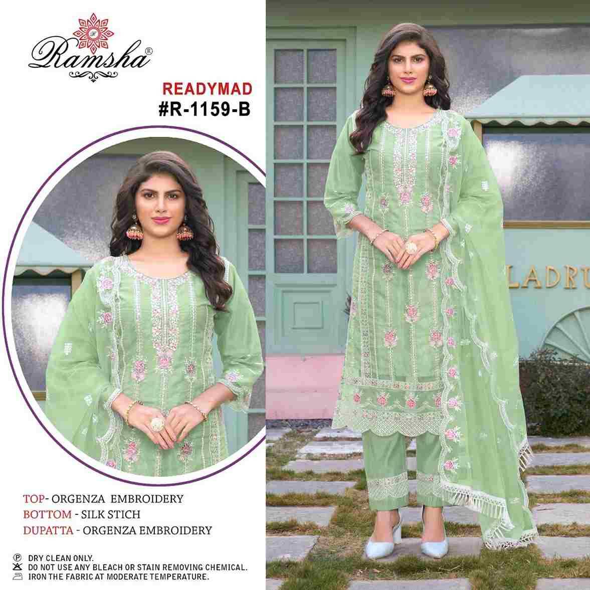 Ramsha 1159 Colours By Ramsha 1159-A To 1159-D Series Beautiful Pakistani Suits Colorful Stylish Fancy Casual Wear & Ethnic Wear Organza Dresses At Wholesale Price