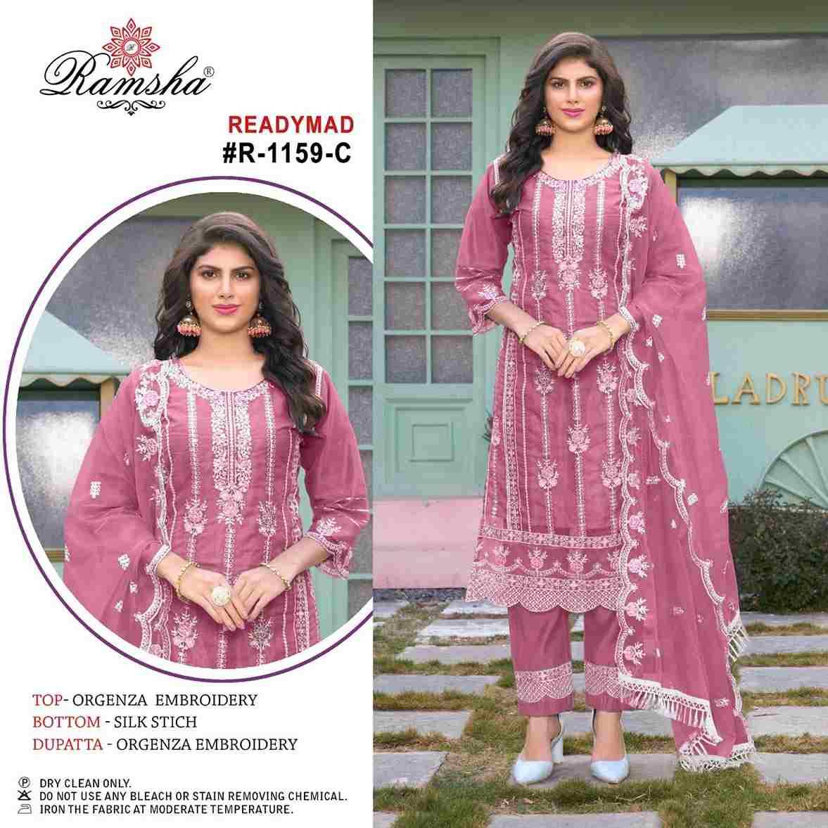 Ramsha 1159 Colours By Ramsha 1159-A To 1159-D Series Beautiful Pakistani Suits Colorful Stylish Fancy Casual Wear & Ethnic Wear Organza Dresses At Wholesale Price