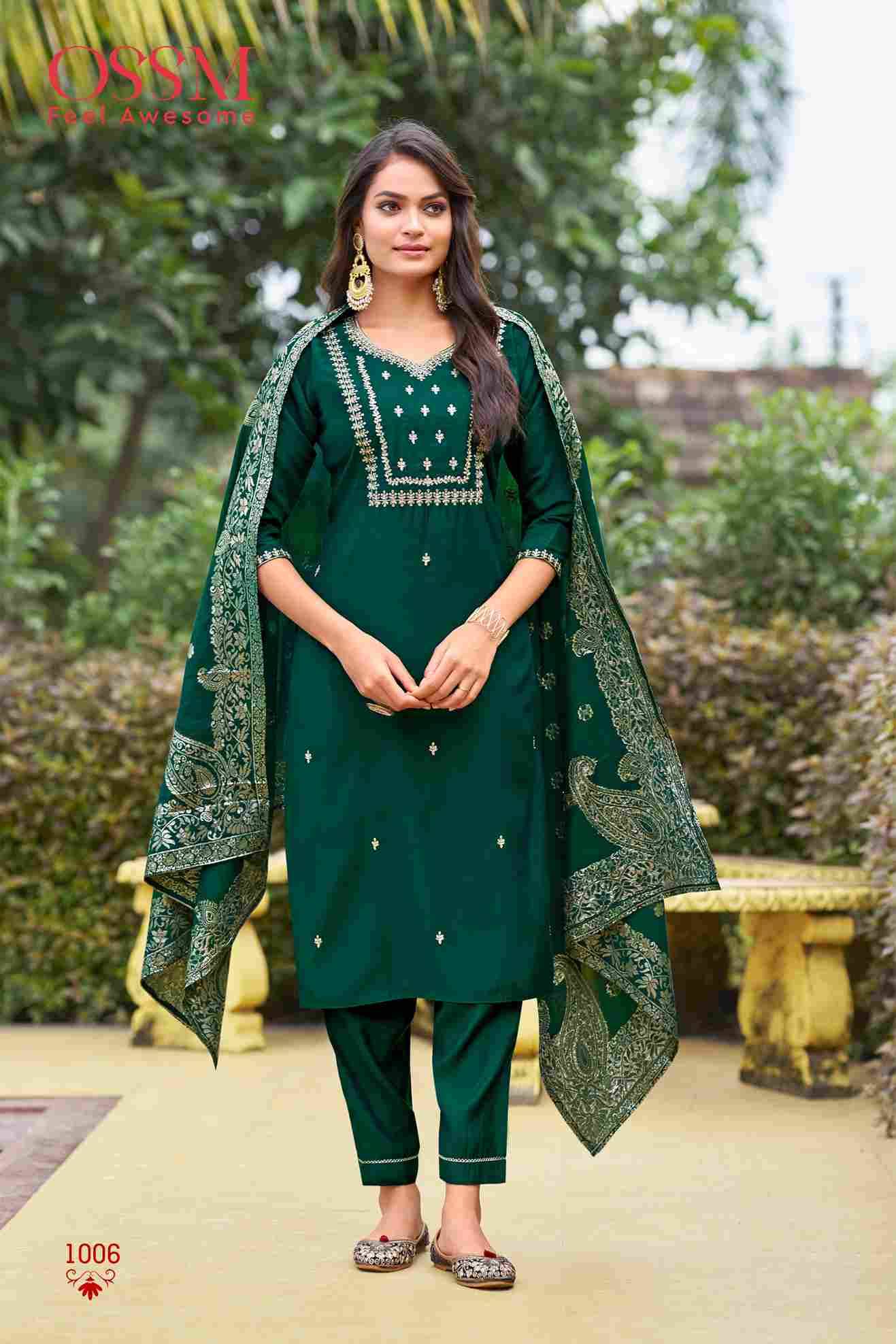 Monalisa Vol-4 By Ossm 1001 To 1006 Series Beautiful Festive Suits Colorful Stylish Fancy Casual Wear & Ethnic Wear Pure Viscose Slub Print Dresses At Wholesale Price