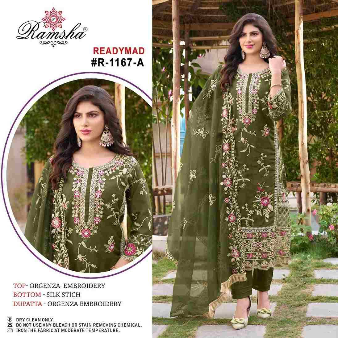 Ramsha 1167 Colours By Ramsha 1167-A To 1167-D Series Beautiful Pakistani Suits Colorful Stylish Fancy Casual Wear & Ethnic Wear Organza Dresses At Wholesale Price