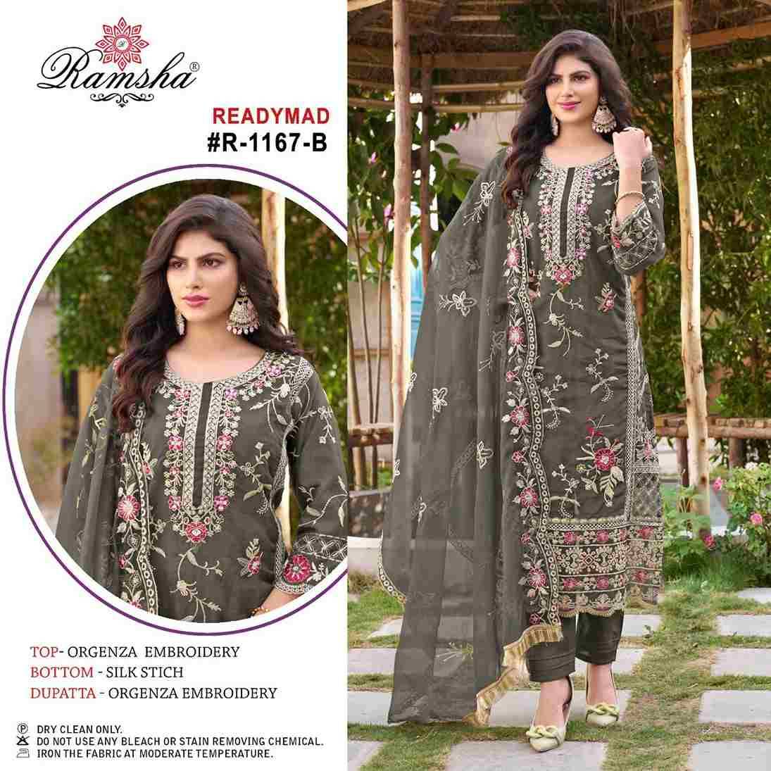 Ramsha 1167 Colours By Ramsha 1167-A To 1167-D Series Beautiful Pakistani Suits Colorful Stylish Fancy Casual Wear & Ethnic Wear Organza Dresses At Wholesale Price