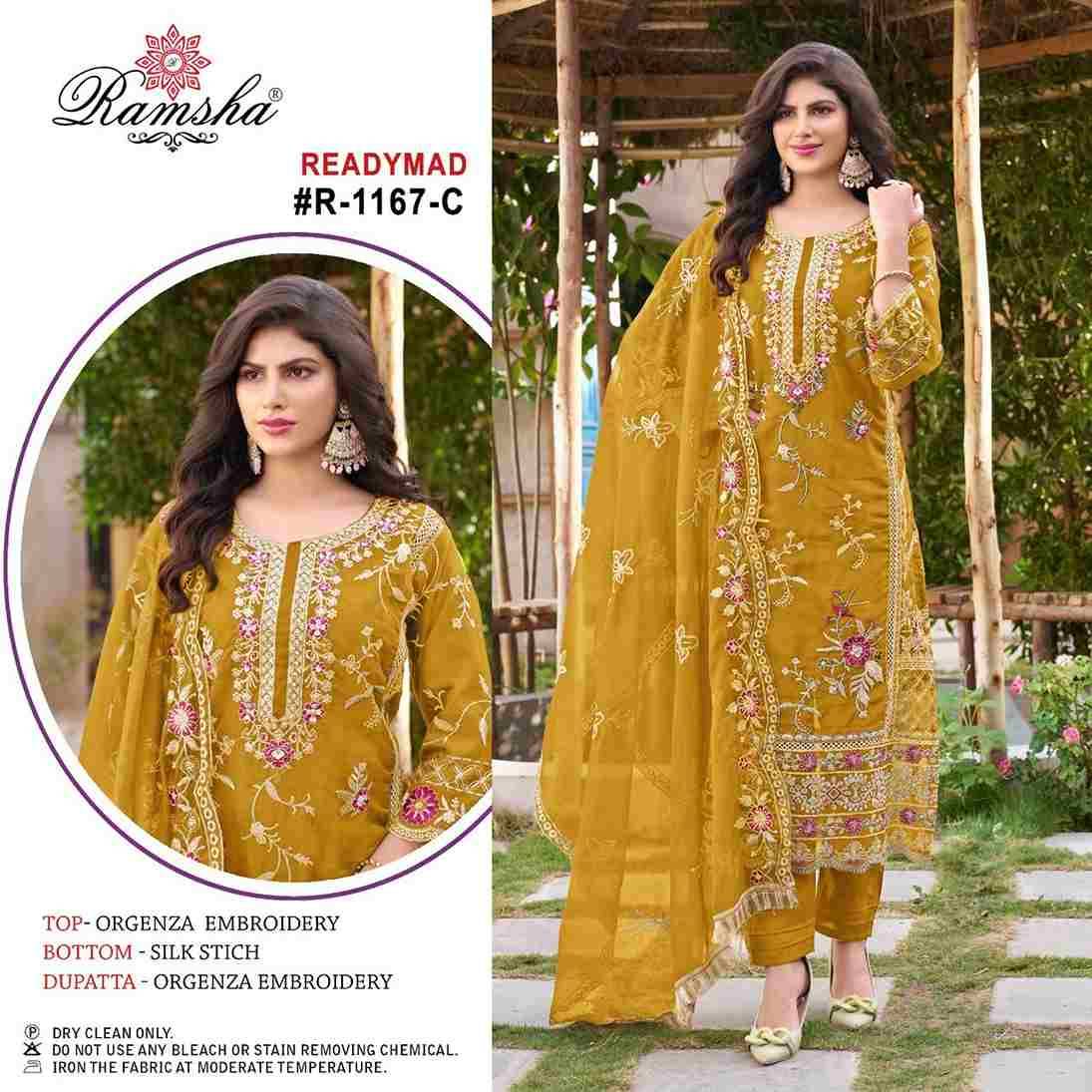 Ramsha 1167 Colours By Ramsha 1167-A To 1167-D Series Beautiful Pakistani Suits Colorful Stylish Fancy Casual Wear & Ethnic Wear Organza Dresses At Wholesale Price