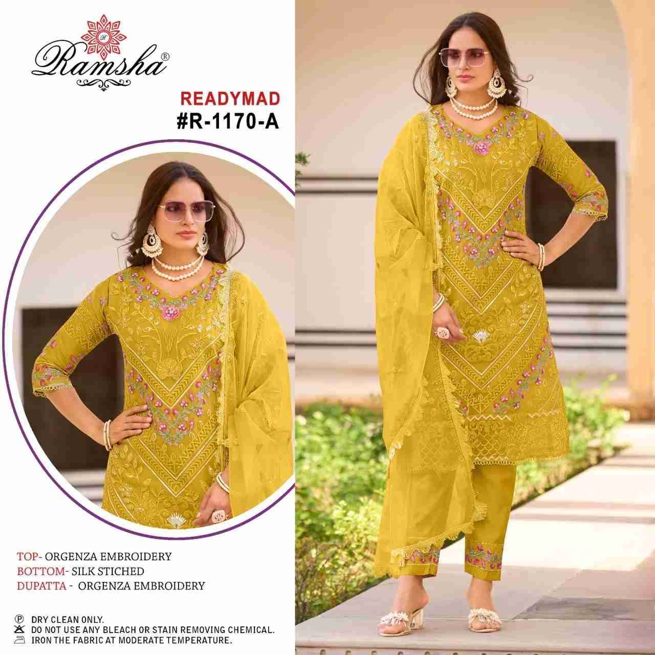 Ramsha 1170 Colours By Ramsha 1170-A To 1170-D Series Beautiful Pakistani Suits Colorful Stylish Fancy Casual Wear & Ethnic Wear Organza Dresses At Wholesale Price