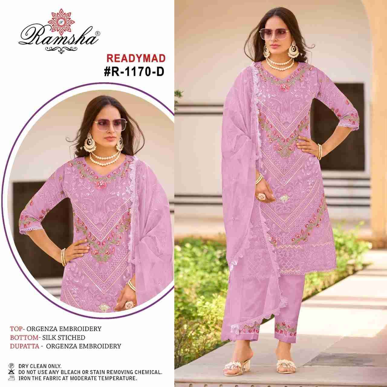 Ramsha 1170 Colours By Ramsha 1170-A To 1170-D Series Beautiful Pakistani Suits Colorful Stylish Fancy Casual Wear & Ethnic Wear Organza Dresses At Wholesale Price