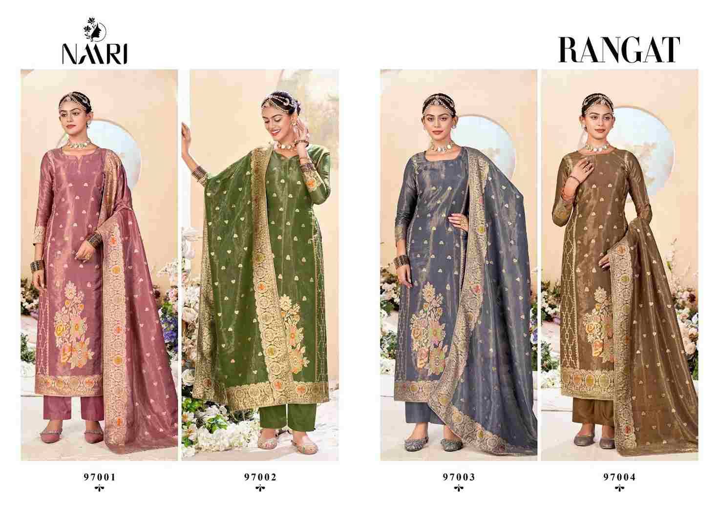 Rangat By Naari 97001 To 97004 Series Beautiful Stylish Festive Suits Fancy Colorful Casual Wear & Ethnic Wear & Ready To Wear Pure Jacquard Dresses At Wholesale Price