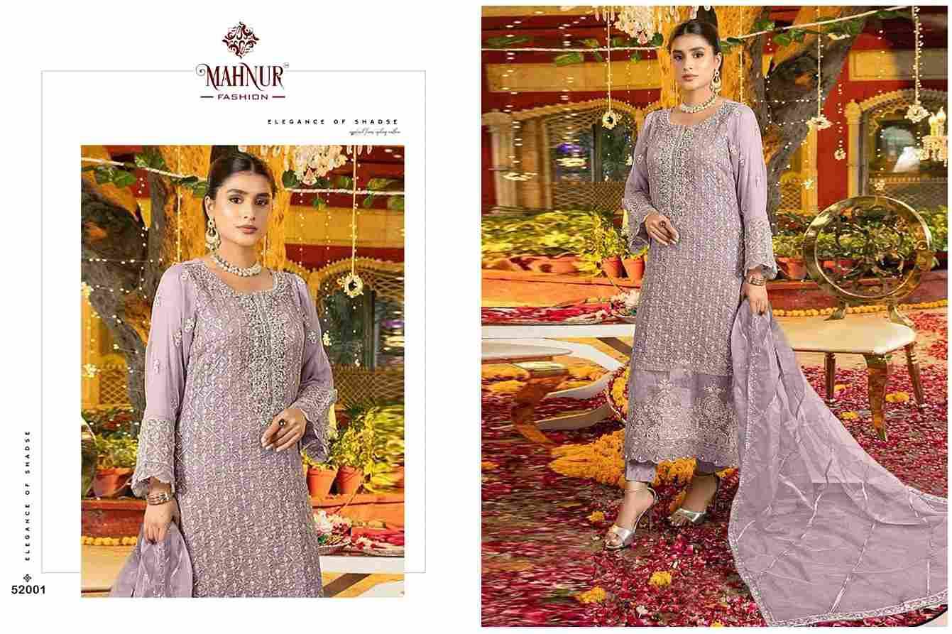 Mahnur Vol-52 By Mahnur Fashion 52001 To 52003 Series Beautiful Pakistani Suits Colorful Stylish Fancy Casual Wear & Ethnic Wear Organza Dresses At Wholesale Price