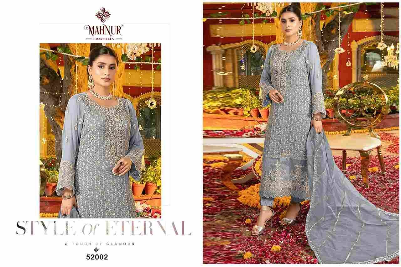 Mahnur Vol-52 By Mahnur Fashion 52001 To 52003 Series Beautiful Pakistani Suits Colorful Stylish Fancy Casual Wear & Ethnic Wear Organza Dresses At Wholesale Price