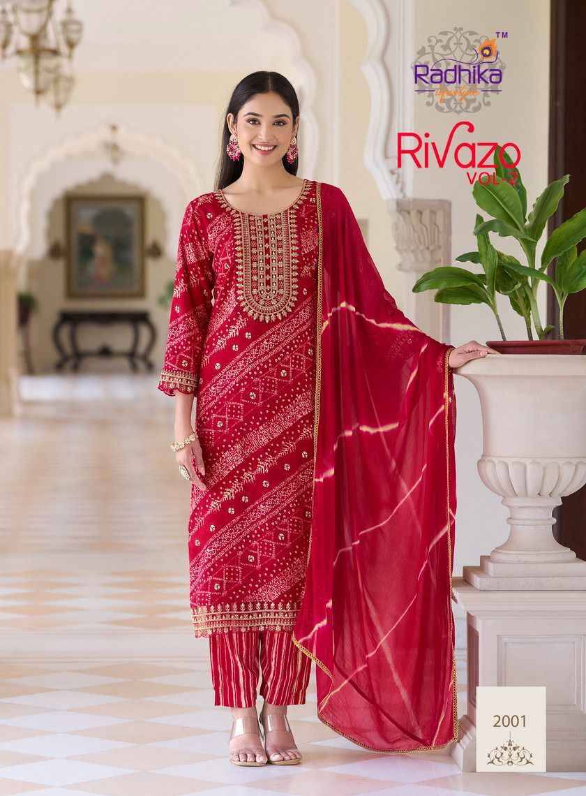 Rivazo Vol-2 By Radhika Lifestyle 2001 To 2006 Series Designer Stylish Fancy Colorful Beautiful Party Wear & Ethnic Wear Collection Rayon Print Dresses At Wholesale Price