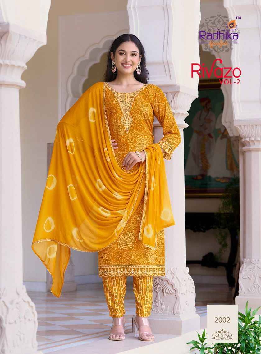 Rivazo Vol-2 By Radhika Lifestyle 2001 To 2006 Series Designer Stylish Fancy Colorful Beautiful Party Wear & Ethnic Wear Collection Rayon Print Dresses At Wholesale Price