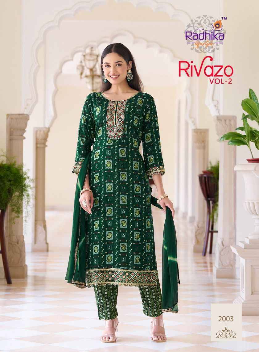 Rivazo Vol-2 By Radhika Lifestyle 2001 To 2006 Series Designer Stylish Fancy Colorful Beautiful Party Wear & Ethnic Wear Collection Rayon Print Dresses At Wholesale Price