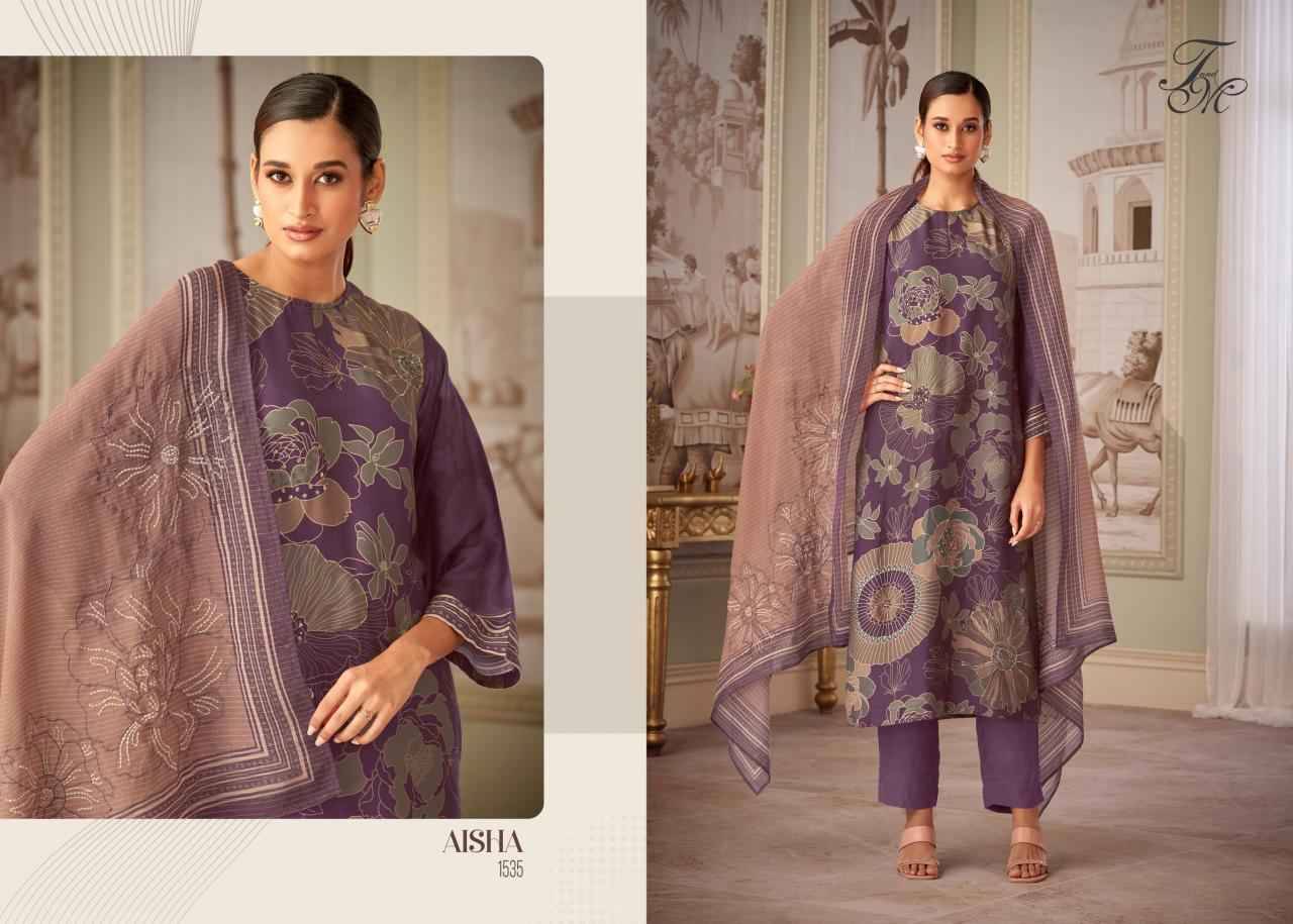 Aisha By T And M Designer Studio Beautiful Festive Suits Colorful Stylish Fancy Casual Wear & Ethnic Wear Simmer Tissue Dresses At Wholesale Price