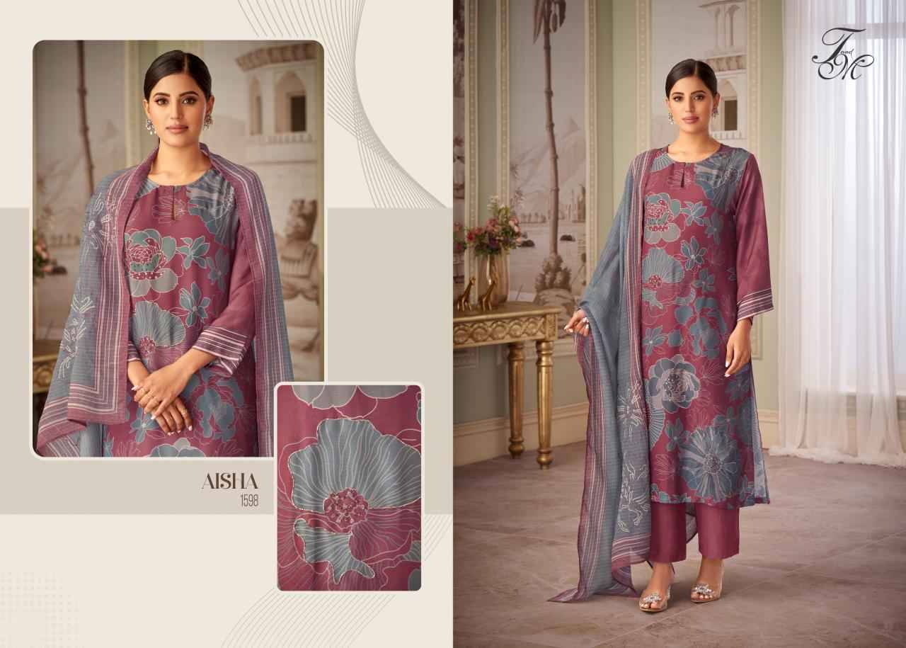 Aisha By T And M Designer Studio Beautiful Festive Suits Colorful Stylish Fancy Casual Wear & Ethnic Wear Simmer Tissue Dresses At Wholesale Price