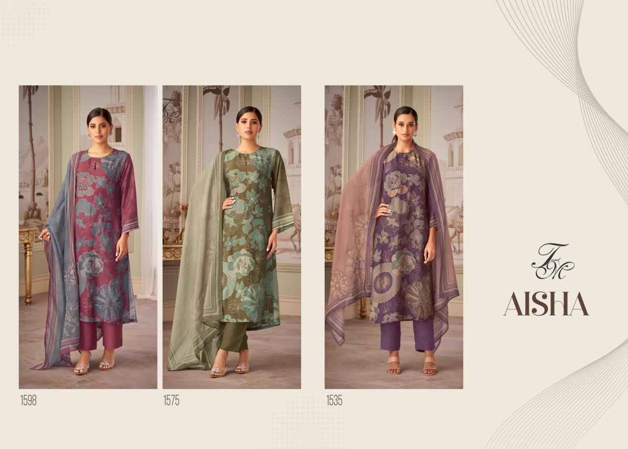 Aisha By T And M Designer Studio Beautiful Festive Suits Colorful Stylish Fancy Casual Wear & Ethnic Wear Simmer Tissue Dresses At Wholesale Price