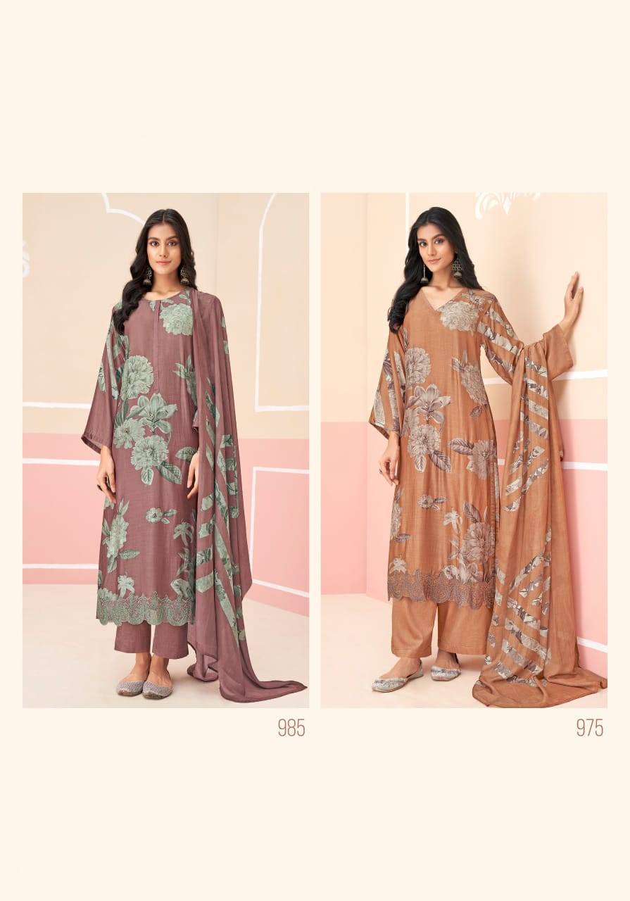 Ishani By Sahiba Fabrics Beautiful Festive Suits Colorful Stylish Fancy Casual Wear & Ethnic Wear Muslin Silk Dresses At Wholesale Price