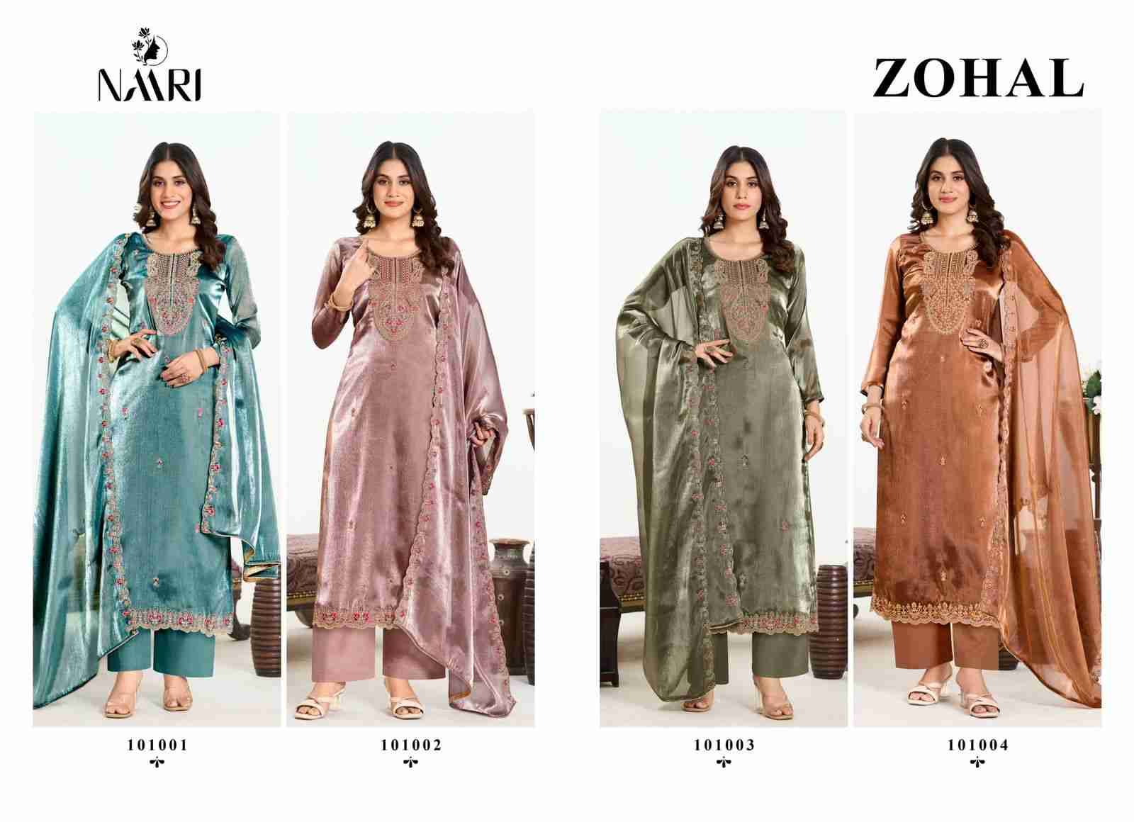 Zohal By Naari 101001 To 101004 Series Beautiful Stylish Festive Suits Fancy Colorful Casual Wear & Ethnic Wear & Ready To Wear Pure Silk Dresses At Wholesale Price