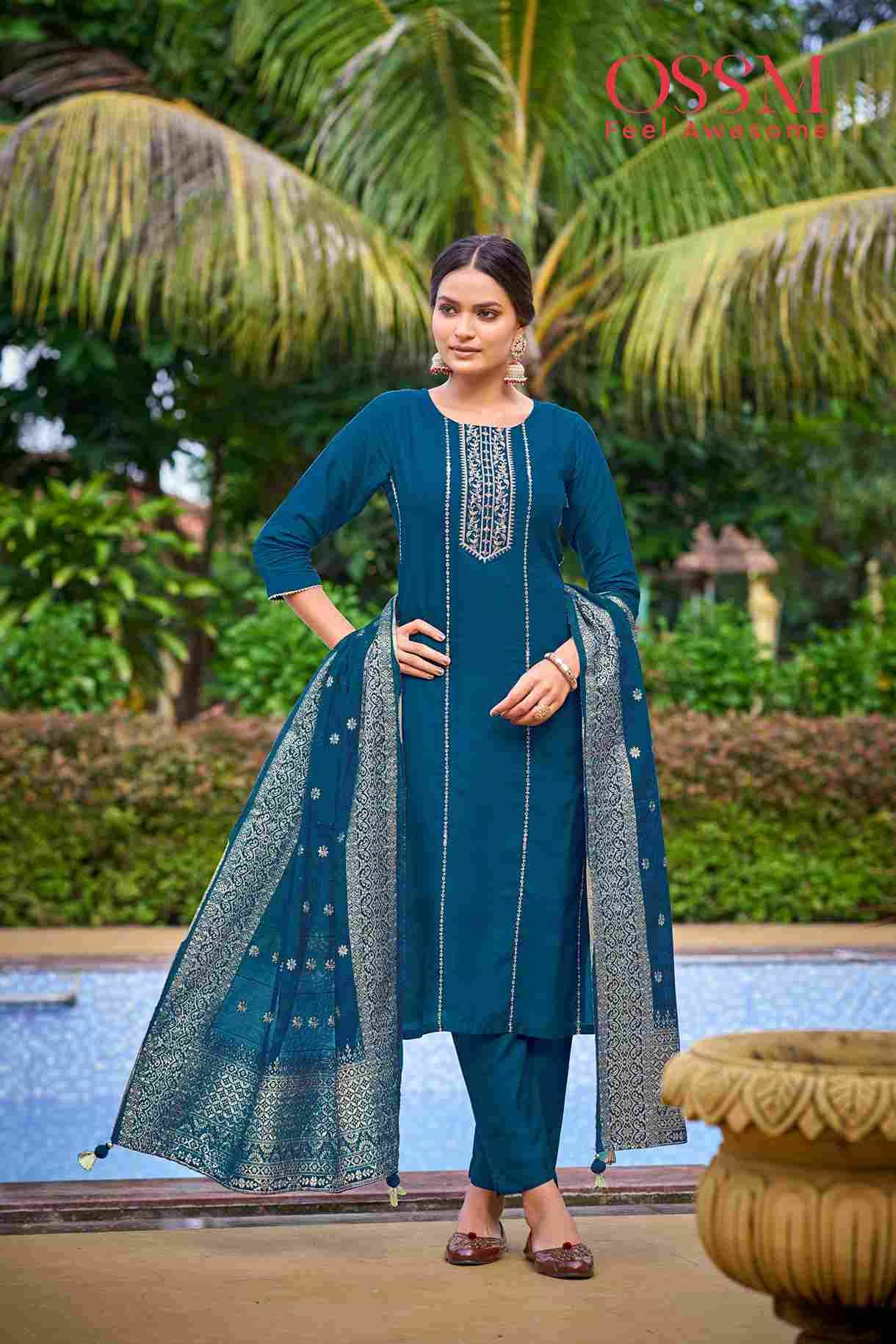 Dastoor By Ossm 1001 To 1006 Series Designer Stylish Fancy Colorful Beautiful Party Wear & Ethnic Wear Collection Viscose Dola Silk Dresses At Wholesale Price