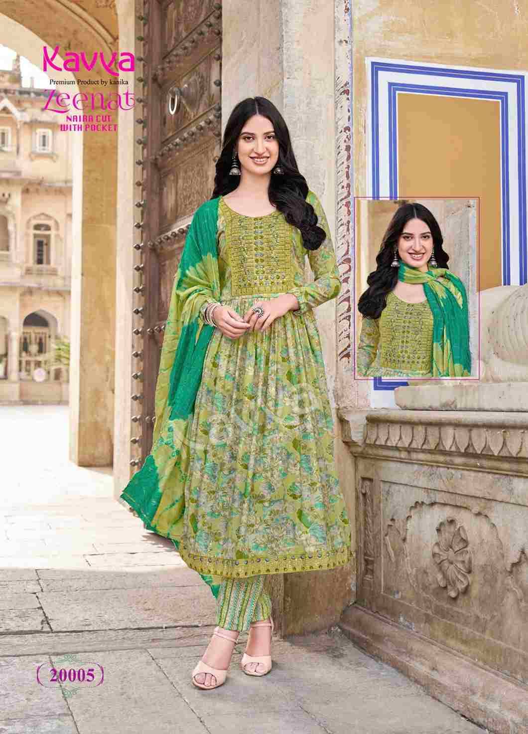 Zeenat Vol-20 By Kavya 20001 To 20010 Series Beautiful Festive Suits Colorful Stylish Fancy Casual Wear & Ethnic Wear Capsule Dresses At Wholesale Price