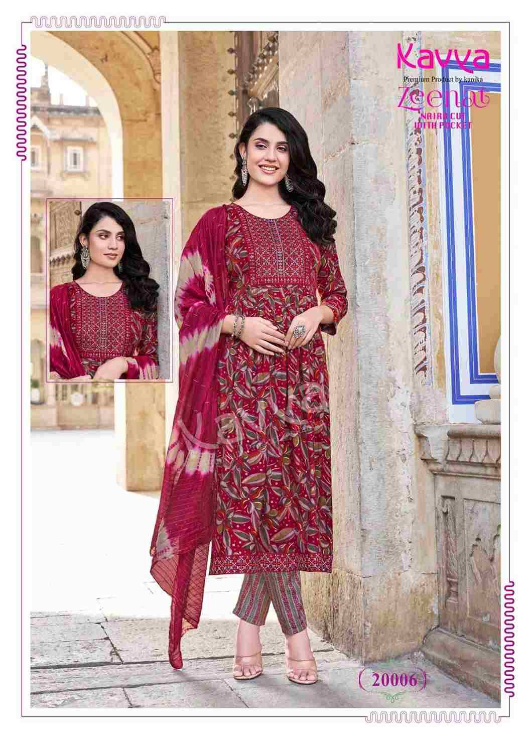 Zeenat Vol-20 By Kavya 20001 To 20010 Series Beautiful Festive Suits Colorful Stylish Fancy Casual Wear & Ethnic Wear Capsule Dresses At Wholesale Price