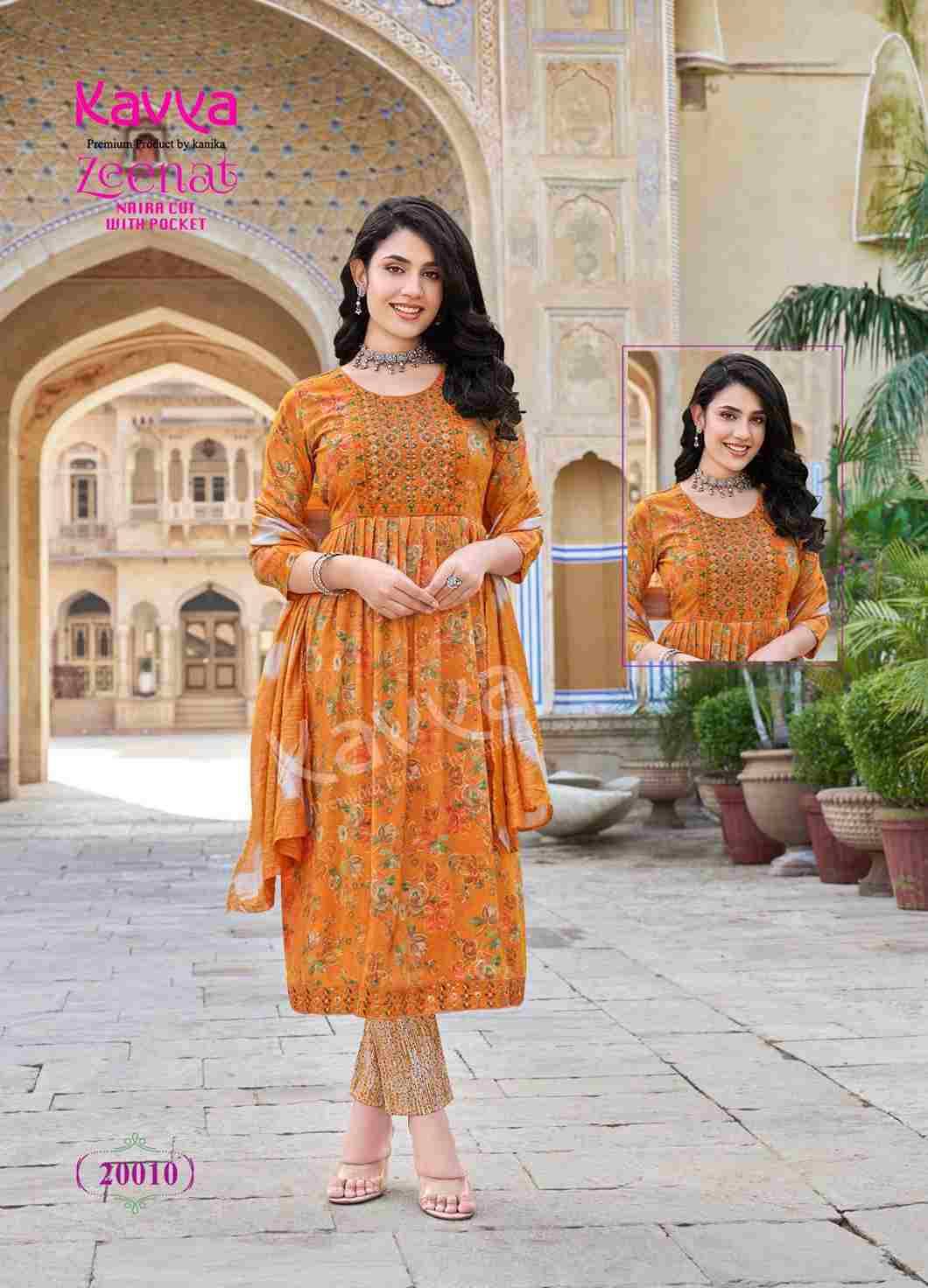 Zeenat Vol-20 By Kavya 20001 To 20010 Series Beautiful Festive Suits Colorful Stylish Fancy Casual Wear & Ethnic Wear Capsule Dresses At Wholesale Price