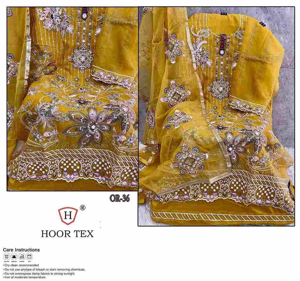 Hoor Tex Hit Design OR-36 By Hoor Tex Beautiful Pakistani Suits Stylish Colorful Fancy Casual Wear & Ethnic Wear Heavy Organza Embroidered Dresses At Wholesale Price