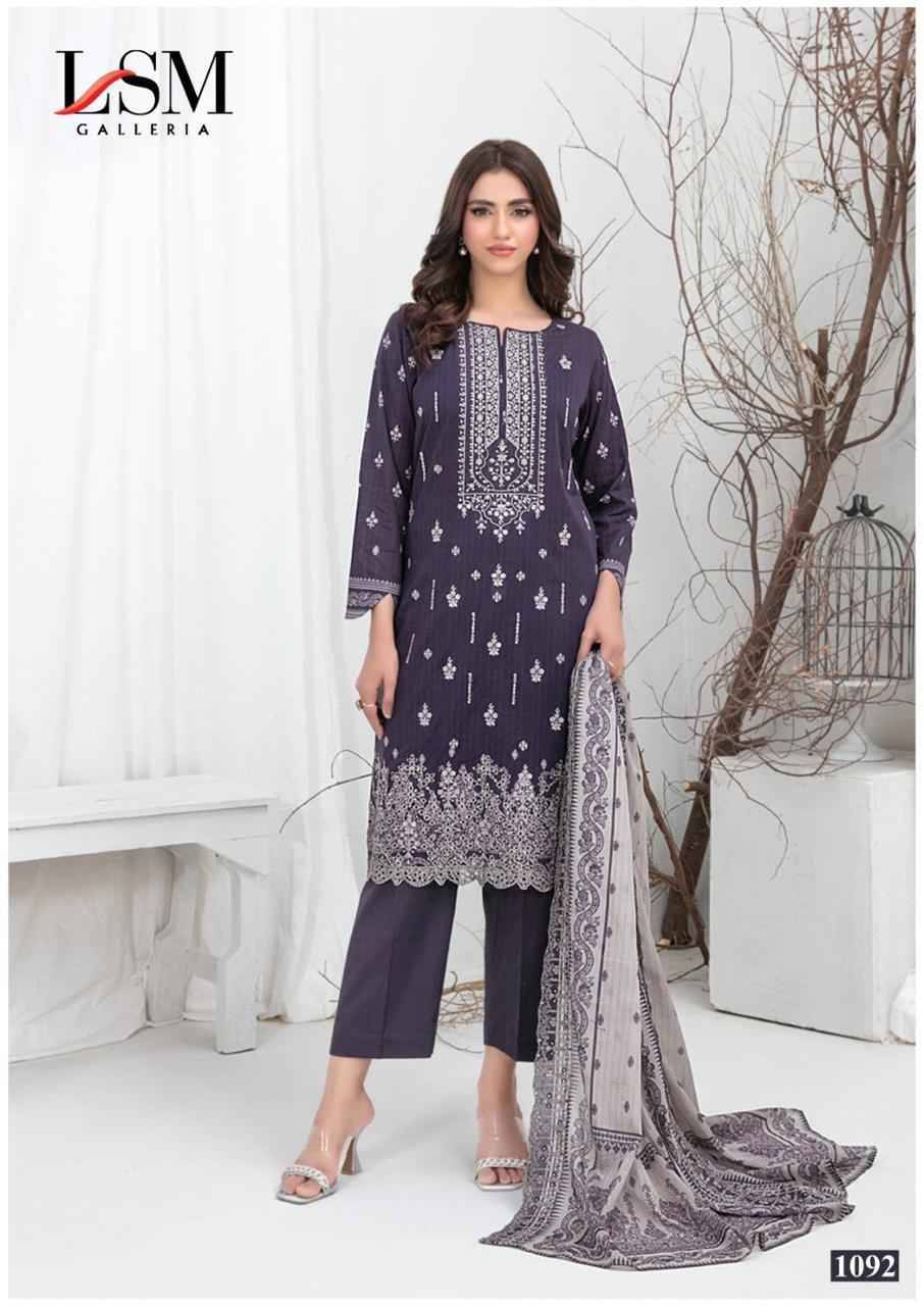 Parian Dream Vol-10 By Lsm Galleria 1091 To 1096 Series Beautiful Festive Suits Colorful Stylish Fancy Casual Wear & Ethnic Wear Pure Lawn Print With Work Dresses At Wholesale Price