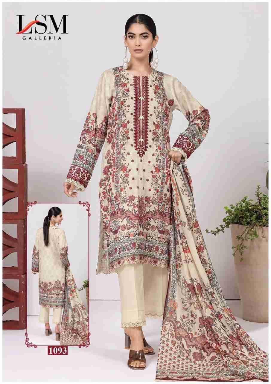 Parian Dream Vol-10 By Lsm Galleria 1091 To 1096 Series Beautiful Festive Suits Colorful Stylish Fancy Casual Wear & Ethnic Wear Pure Lawn Print With Work Dresses At Wholesale Price