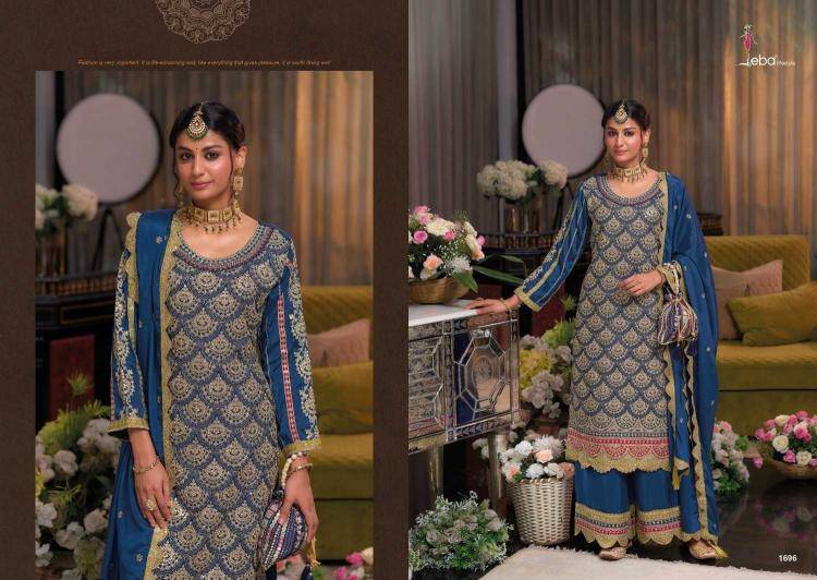 Saira By Eba Lifestyle 1696 To 1698 Series Designer Festive Suits Beautiful Fancy Colorful Stylish Party Wear & Occasional Wear Heavy Chinnon Dresses At Wholesale Price