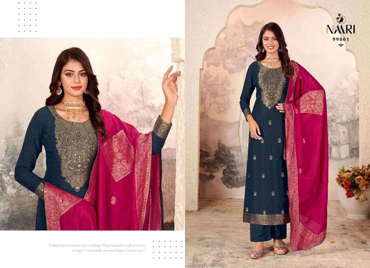 Vanya By Naari 99001 To 99004 Series Beautiful Stylish Festive Suits Fancy Colorful Casual Wear & Ethnic Wear & Ready To Wear Pure Muslin Jacquard Dresses At Wholesale Price