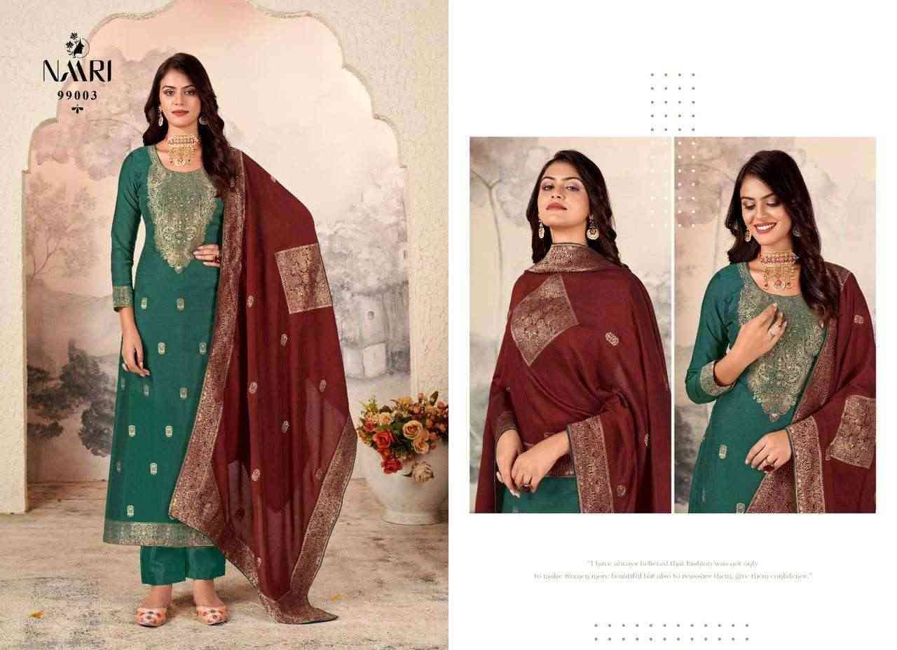 Vanya By Naari 99001 To 99004 Series Beautiful Stylish Festive Suits Fancy Colorful Casual Wear & Ethnic Wear & Ready To Wear Pure Muslin Jacquard Dresses At Wholesale Price