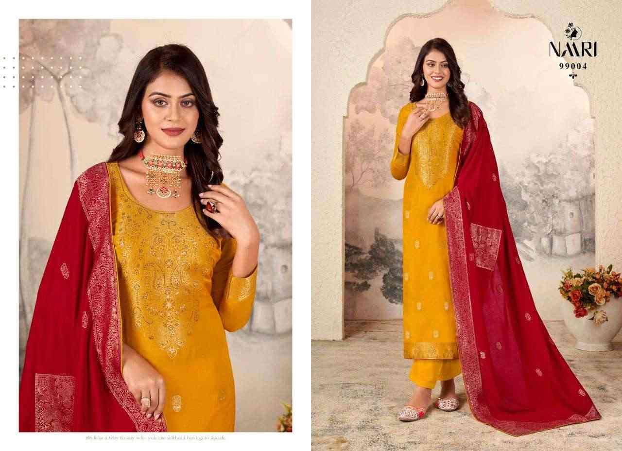 Vanya By Naari 99001 To 99004 Series Beautiful Stylish Festive Suits Fancy Colorful Casual Wear & Ethnic Wear & Ready To Wear Pure Muslin Jacquard Dresses At Wholesale Price