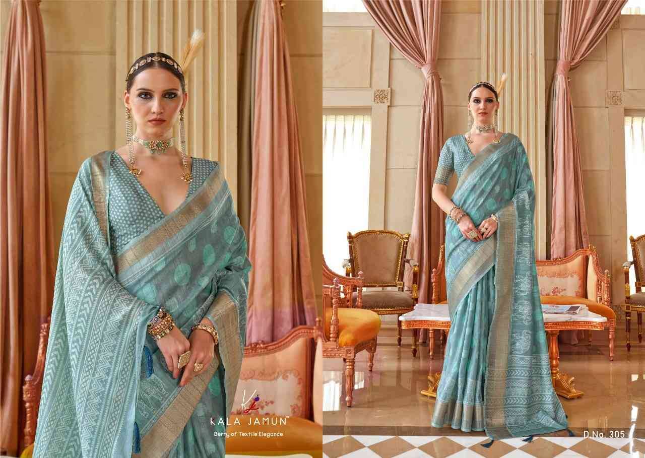 Kumud By Kala Jamun 301 To 305 Series Indian Traditional Wear Collection Beautiful Stylish Fancy Colorful Party Wear & Occasional Wear Silk Sarees At Wholesale Price