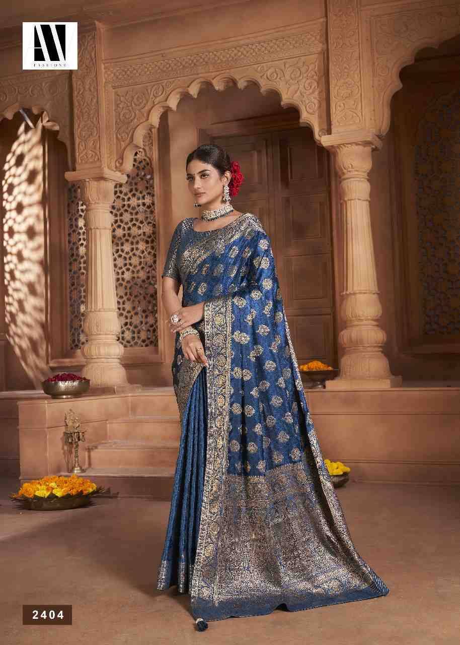 Banarasi Fusion Vol-1 By AV Fashion 2401 To 2404 Series Indian Traditional Wear Collection Beautiful Stylish Fancy Colorful Party Wear & Occasional Wear Satin Silk Sarees At Wholesale Price