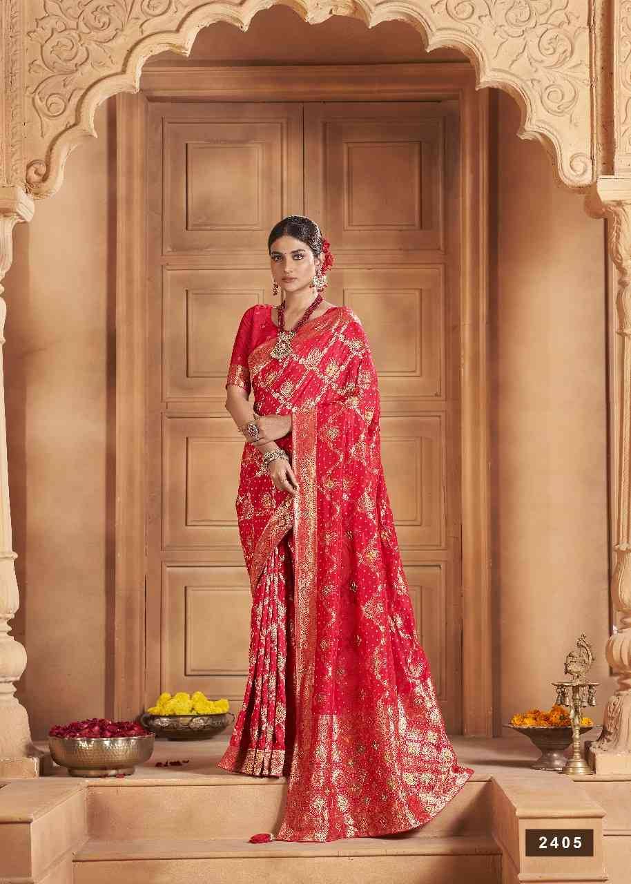 Banarasi Fusion Vol-2 By AV Fashion 2405 To 2409 Series Indian Traditional Wear Collection Beautiful Stylish Fancy Colorful Party Wear & Occasional Wear Satin Silk Sarees At Wholesale Price