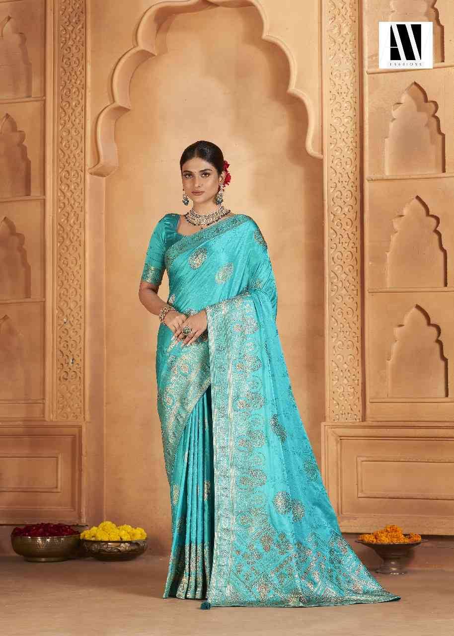 Banarasi Fusion Vol-2 By AV Fashion 2405 To 2409 Series Indian Traditional Wear Collection Beautiful Stylish Fancy Colorful Party Wear & Occasional Wear Satin Silk Sarees At Wholesale Price