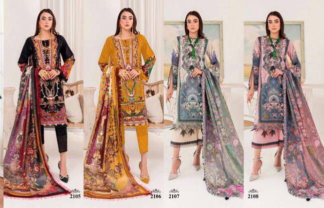 Cotton Quine By Majesty 2101 To 2108 Series Beautiful Pakistani Suits Stylish Fancy Colorful Casual Wear & Ethnic Wear Pure Cambric Cotton Print Dresses At Wholesale Price