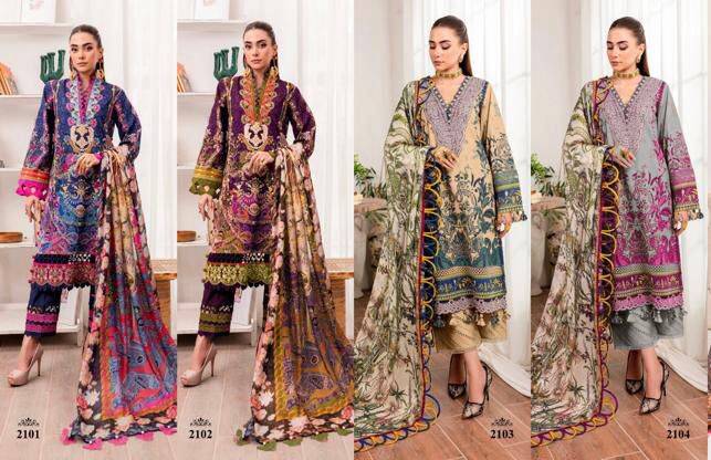 Cotton Quine By Majesty 2101 To 2108 Series Beautiful Pakistani Suits Stylish Fancy Colorful Casual Wear & Ethnic Wear Pure Cambric Cotton Print Dresses At Wholesale Price