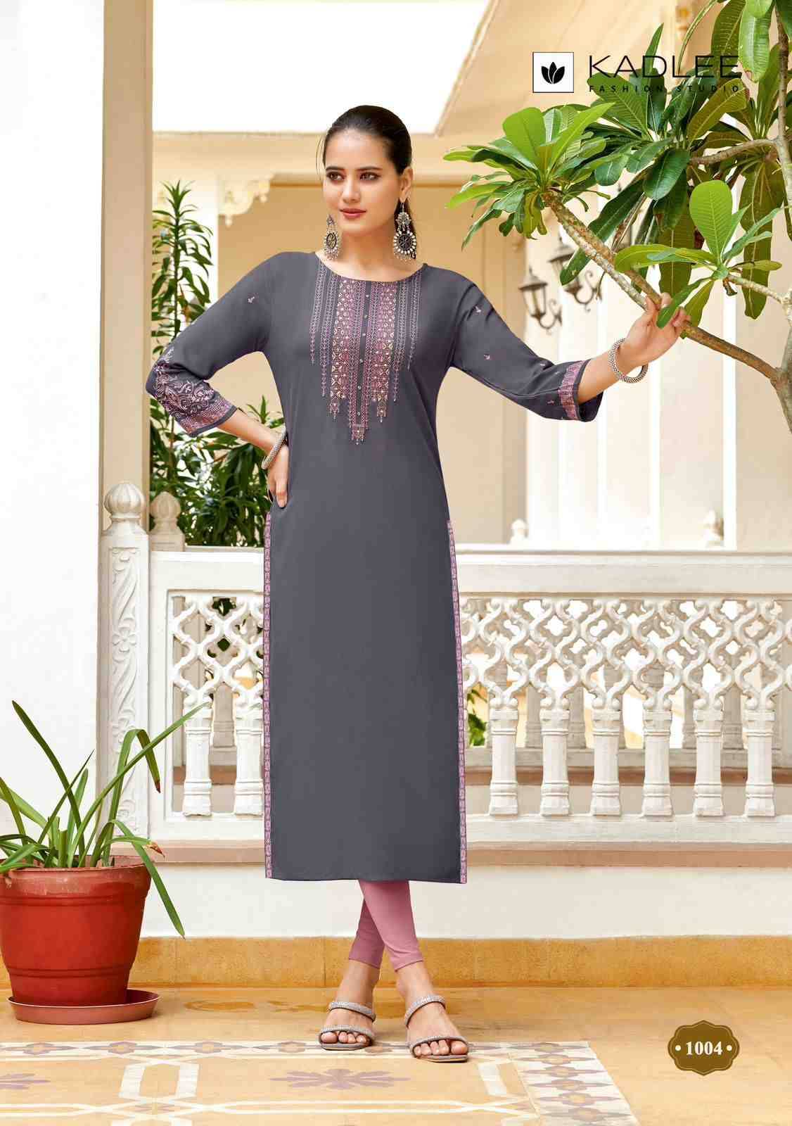 Aneri By Kadlee 1001 To 1006 Series Designer Stylish Fancy Colorful Beautiful Party Wear & Ethnic Wear Collection Heavy Rayon Kurtis At Wholesale Price