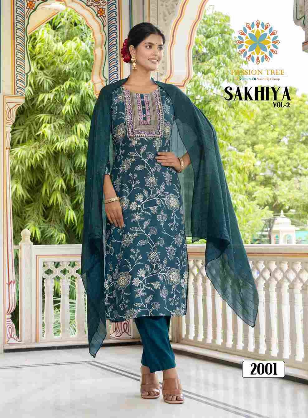 Sakhiya Vol-2 By Passion Tree 2001 To 2008 Series Beautiful Stylish Festive Suits Fancy Colorful Casual Wear & Ethnic Wear & Ready To Wear Pure Rayon Dresses At Wholesale Price