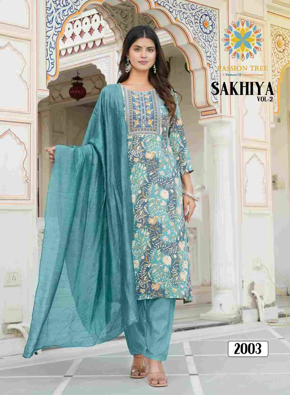 Sakhiya Vol-2 By Passion Tree 2001 To 2008 Series Beautiful Stylish Festive Suits Fancy Colorful Casual Wear & Ethnic Wear & Ready To Wear Pure Rayon Dresses At Wholesale Price