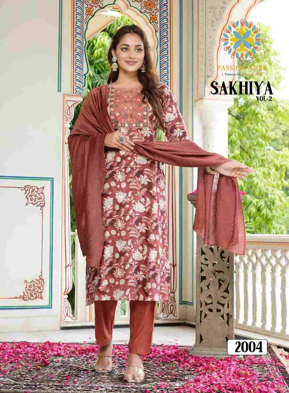 Sakhiya Vol-2 By Passion Tree 2001 To 2008 Series Beautiful Stylish Festive Suits Fancy Colorful Casual Wear & Ethnic Wear & Ready To Wear Pure Rayon Dresses At Wholesale Price