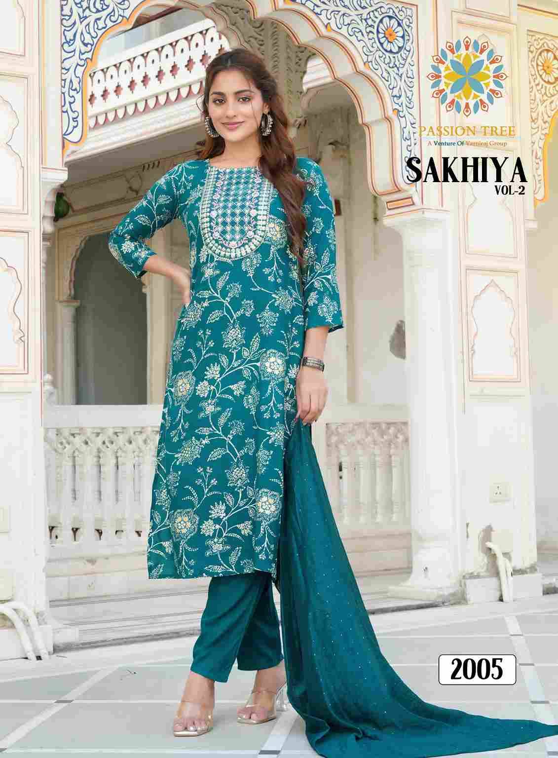 Sakhiya Vol-2 By Passion Tree 2001 To 2008 Series Beautiful Stylish Festive Suits Fancy Colorful Casual Wear & Ethnic Wear & Ready To Wear Pure Rayon Dresses At Wholesale Price