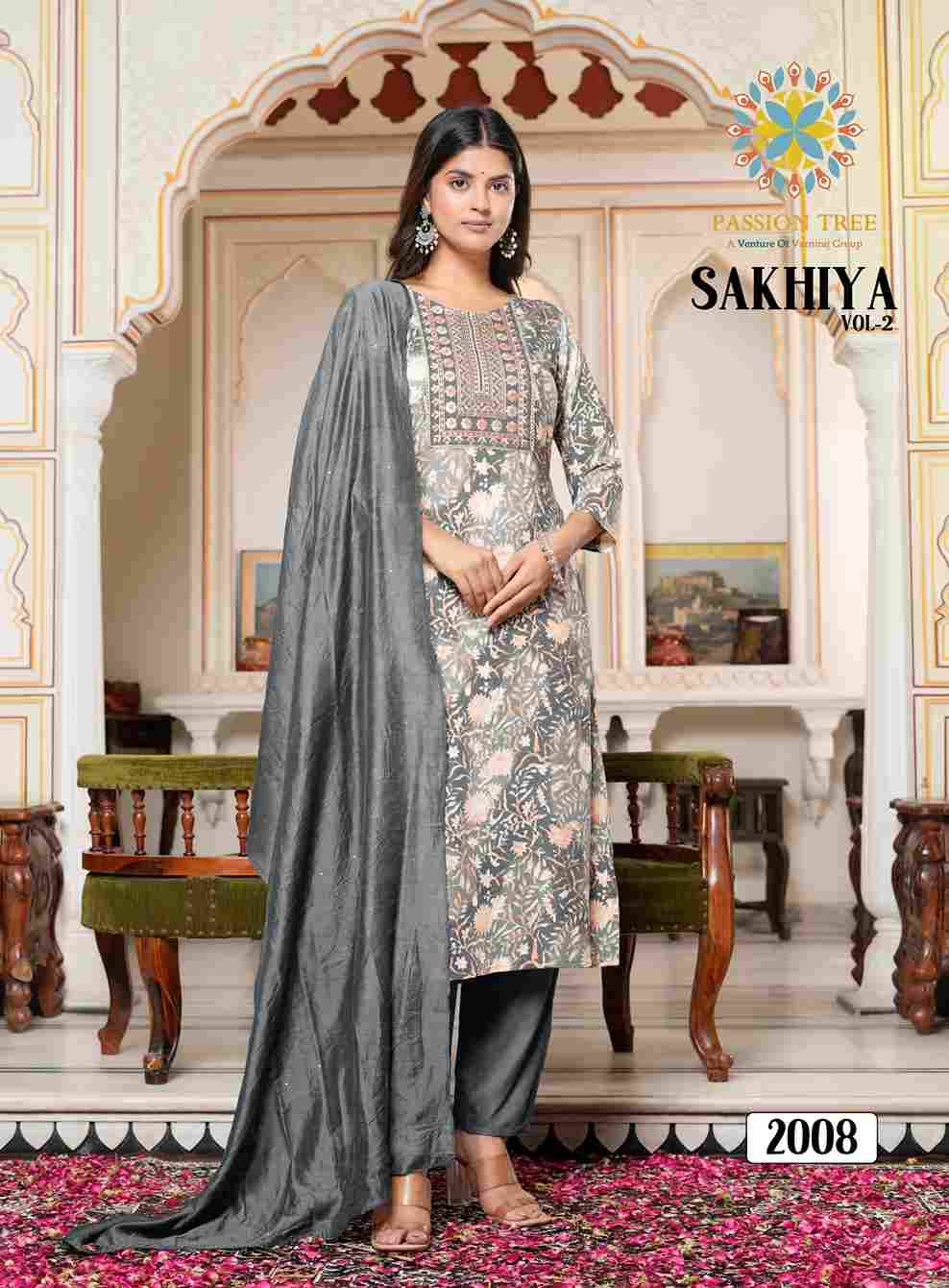 Sakhiya Vol-2 By Passion Tree 2001 To 2008 Series Beautiful Stylish Festive Suits Fancy Colorful Casual Wear & Ethnic Wear & Ready To Wear Pure Rayon Dresses At Wholesale Price