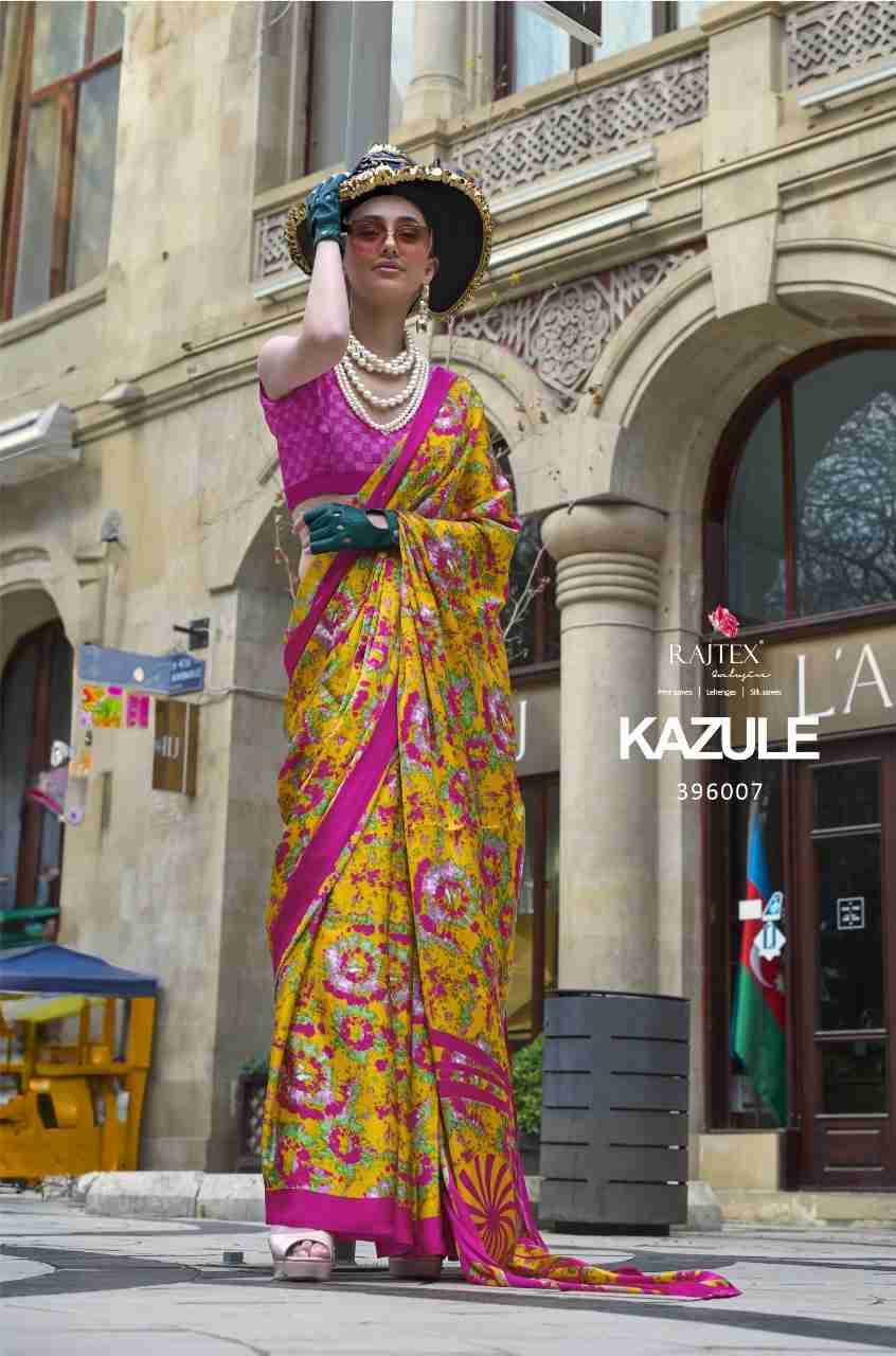 Kazule By Raj Tex 396001 To 396018 Series Indian Traditional Wear Collection Beautiful Stylish Fancy Colorful Party Wear & Occasional Wear Satin Sarees At Wholesale Price