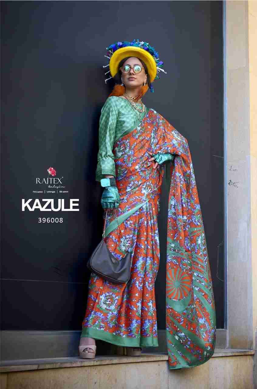 Kazule By Raj Tex 396001 To 396018 Series Indian Traditional Wear Collection Beautiful Stylish Fancy Colorful Party Wear & Occasional Wear Satin Sarees At Wholesale Price